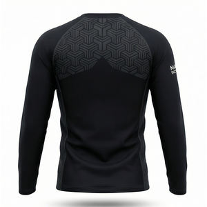 T-shirt de compression à manches longues pour homme, respirant, séchage rapide, éco-responsable, en Spandex/Polyester, personnalisable pour le fitness - Product Image 3