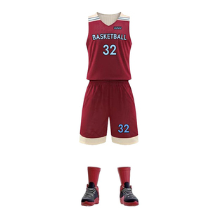 Conjunto de uniforme de baloncesto de secado rápido para hombre, camisetas y pantalones cortos transpirables profesionales en negro de talla grande disponible - Product Image 1