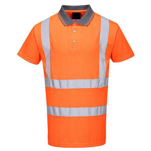 Vêtements de travail de classe 3 pour la construction, chemise de sécurité haute visibilité à manches courtes noire réfléchissante pour hommes, haute visibilité - Product Image 5