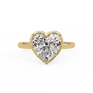 Luxury Solitaire Engagement Rings 14K <b>Solid</b> Gold IGI Certified Heart Cut Lab Grown Diamond Ring Bridal Wedding Jewelry Wholesale - Product Image 4
