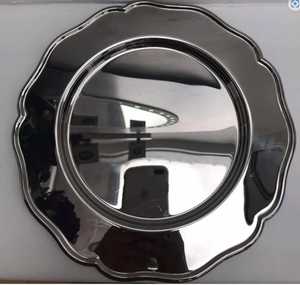 Plato Redondo de Metal Pulido de Alta Calidad, Plateado, para Servir Alimentos, Diseño Moderno, Ecológico, Apto para Lavavajillas, Regalo Empresarial, 10L - Product Image 3