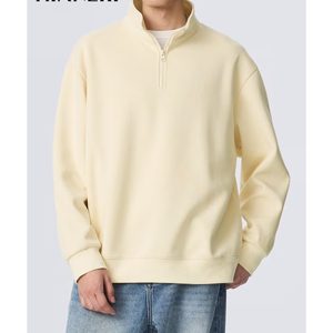 Premium Men Half <b>Zip</b> Sweatshirt Polyester Cotton Heavyweight Europe Apparel Clothing Supplier - Product Image 3