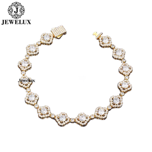 Premium Style Moissanite Tennis <b>Bracelet</b> for Unisex Continuous Sparkle Stones <b>Silver</b> Plated IGI Certified Wedding Gift - Product Image 1