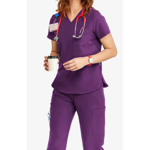 Nouvel ensemble de blouses et pantalons de travail à manches courtes pour hommes et femmes, idéal pour les hôpitaux, les cliniques vétérinaires, les médecins, les chirurgiens et le personnel médical. - Product Image 1