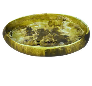 Plateau rectangulaire moderne en résine, plateau de service de luxe fait main avec motif personnalisé pour table à manger, hôtels, cafés, cadeaux, Tradebyd - Product Image 4