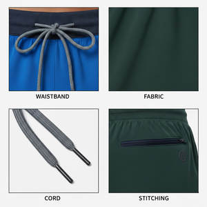 Shorts de sport respirants personnalisés avec cordon de serrage et fermeture éclair 2-en-1, en maille, pour hommes, avec poches 2026 - Product Image 6