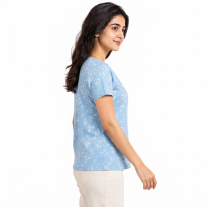 T-shirt uni pour femme, tissu doux, coupe confortable, léger, respirant, design pour une mode décontractée et un usage quotidien - Product Image 3