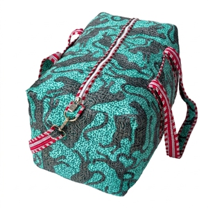 Bolsa de Mano Acolchada de Algodón de Lujo, con Cierre, Estampado Floral, Lavable, Ecológica, para Viajes, Yoga, Compras, Playa, de Alta Calidad - Product Image 3