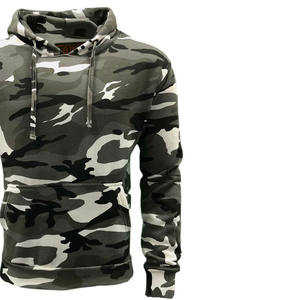 Sudadera con Capucha Unisex, Estilo Deportivo Casual de Invierno, 100% Algodón, Forro Polar de Camuflaje, Resistente al Viento, con Cierre y Logotipo Personalizado con Bordado 3D - Product Image 2