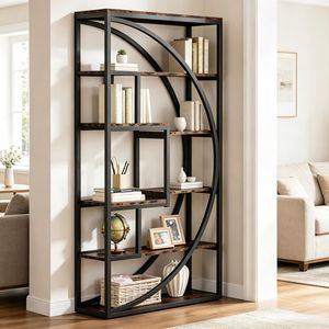 Libreria Moderna in Rovere Antico con Spazio di Archiviazione per Soggiorno, Casa o Hotel, Ideale per Camere da Letto - Product Image 4