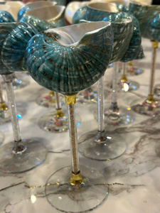 Verre à cocktail artisanal écologique en coquillage, décoration de luxe pour club de plage, restauration fine, maison, océan, coquillage naturel G - Product Image 5