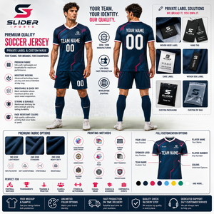 Custom Men's Soccer Jersey Set Dark Blue Pink Geometric Print Heat-Transfer Printed 100% Polyester Moisture Wicking <b>Athletic</b> Fit - Product Image 5