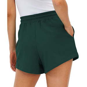 Shorts de sport décontractés pour femmes, taille mi-haute élastique, séchage rapide, couleur unie, nouvelle collection été, personnalisables et abordables - Product Image 5