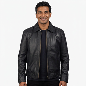 Nouvelles arrivées : vestes en cuir de style streetwear, sur mesure, fabriquées à partir de cuir de mouton et de vache véritable, pour hommes. - Product Image 6