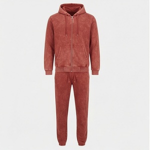 Chándal con Diseño Personalizado OEM, Lavado Ácido, Algodón Orgánico, Ropa Deportiva Urbana para Hombre, Estampado, Invierno, Gimnasio, Running, Color Personalizado - Product Image 1