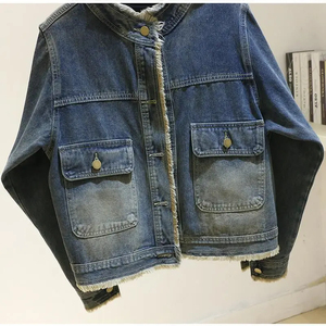 <b>Women's</b> <b>Cape</b> Coat Denim <b>Jacket</b> Double Breasted Loose Fit Washed Button Windbreaker Casual Office Winter Eco-Friendly Autumn 2026 - Product Image 4