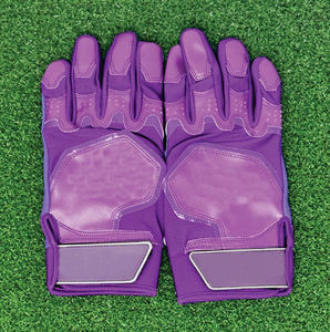 ถุงมือตีเบสบอลมืออาชีพสีม่วง ยี่ห้อ Superior Grip ฝ่ามือซิลิโคน ระบายอากาศดี ด้านหลังผ้าสแปนเด็กซ์ ขายส่งในสหรัฐอเมริกาและยุโรป ปี 2026 - Product Image 4