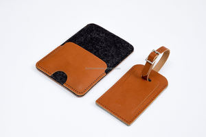 Custom logo Card Leather Holder Baggage Tag Airplane <b>Travel</b> Suitcase LLT-0094D - Product Image 6