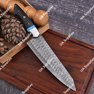 Hot Selling Carbon Steel Chef Knife Black Honeycomb Handle Razor Sharp Full Tang Premium Ambidextrous Modern Best Price Luxury - Product Image 4