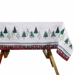 Beautiful Christmas Tree Printed Design Table Cloth Soft Premium Quality Table Cloth for Christmas home Decor. - Product Image 3