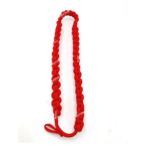 Cordón de Hombro Escarlata de Alta Calidad con Diseño de Nudo y Presilla para Botón, Accesorio para Uniforme - Product Image 1