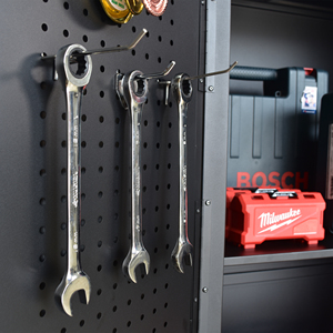 Wholesale Lockable Heavy Duty Matte Black Powder Coated Steel Tool Cabinet 3 Shelves 76cm for Garage <b>Workshop</b> <b>Storage</b> - Product Image 2