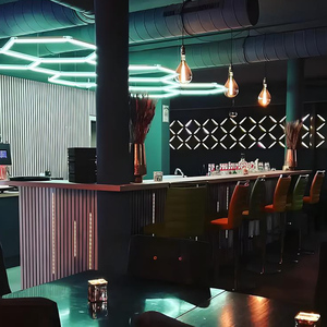 Hexagonal LED <b>Lights</b> for Garage Plastic Interlocking Flooring Used in Car <b>Workshop</b> Garages - Product Image 4