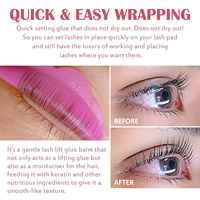 Colle en baume pour rehaussement de cils Lami, forte adhérence, non irritante, vente en gros, marque privée, colle pour rehaussement de sourcils, colle en baume pour cils