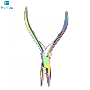 Outils de coiffure professionnels pour extensions de cheveux, pinces à micro-perles, pinces à cheveux en acier, accessoires de salon avec étui en rexine - Product Image 2