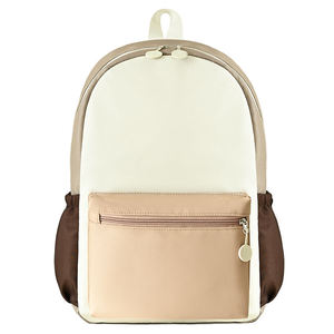 Sac à dos scolaire color block pastel pour adolescentes, léger, imperméable, avec poches latérales et double fermeture éclair - Product Image 4