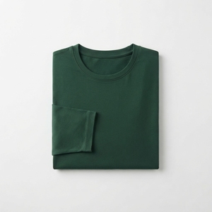 Camisetas de Manga Larga para Hombre, Personalizadas con su Marca, Cuello Redondo, Ecológicas, Deportivas, de Tela de Lona, Corte Holgado, Impresión Digital, MOQ Bajo - Product Image 6
