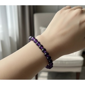 Handcrafted Heart-Shape Amethyst <b>Beaded</b> <b>Bracelet</b> for Gift-Wholesale From India - Product Image 2