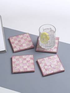 Sous-verres en bois et résine haut de gamme faits à la main, élégants, modernes, écologiques, carrés, pour la décoration de table, accessoires élégants - Product Image 6
