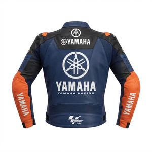 Men’s Ramaha Cowhide Leather <b>Racing</b> <b>Jacket</b>/Chaqueta MotoCP Style CE Level 2 Armor Motorcycle Track Riding Protective Gear CE - Product Image 2