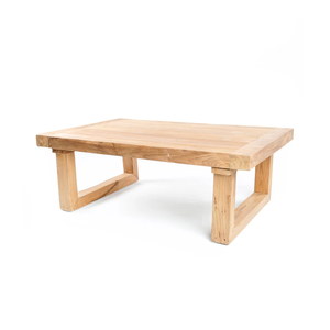 Mesa de Centro Moderna Minimalista Hecha a Mano, Madera Natural de Origen Sostenible, Madera Maciza Resistente, Mueble Funcional para Sala de Estar - Product Image 1