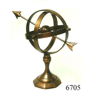 Armillario de latón para decoración del hogar, esfera náutica con base, precio más bajo y alta calidad - Product Image 4