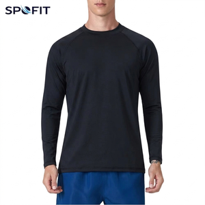 เสื้อแรชการ์ดแขนยาวสีดำสำหรับผู้ชาย SPOFIT แห้งเร็ว ผลิตจากโพลีเอสเตอร์ เหมาะสำหรับผู้ใหญ่ - Product Image 2