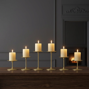 Support à bougies en métal doré Sheeraz International SI-2540 - Fait à la main, résistant à la chaleur, design moderne, décorations de Noël pour la maison - Product Image 3