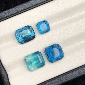 Natural Rajasthan Bi Color Topaz Silver Wedding Bands Loose Gemstones for Jewelry Making Wholesale IGI Certified Supplier - Product Image 4