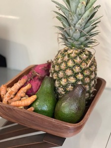 Cuenco Cuadrado de Madera Tallado a Mano, Plato Rústico para Servir Dulces y Chocolate, Cuenco Decorativo - Product Image 3