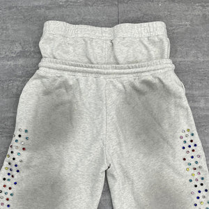 Pantalones Cortos Bermuda Holgados de Doble Cintura 100% Algodón Personalizados con Lavado Ácido, Apliques, Bordados y Pedrería - Product Image 5