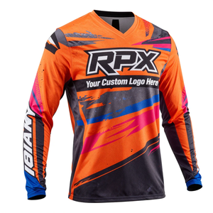 เสื้อแข่งรถมอเตอร์ครอสคุณภาพดีน่ารักแบบกำหนดเอง ผ้าพิมพ์ลายแบบ Sublimation เสื้อแข่งรถออโต้ ชุดแข่งรถมอเตอร์ครอส - Product Image 2