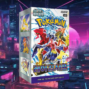 Pokemon Raging Surf Edición Coreana, Caja de Sobres, Juego de Cartas Coleccionables de Anime, Impresión a Todo Color, Portátil, para 2 Jugadores, Popular - Product Image 1