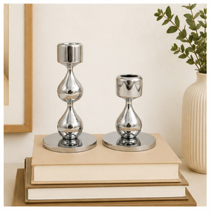Wholesale <b>Silver</b>-Plated Teardrop Candle Holders Set Elegant Design Metal <b>Candlestick</b> Stand for Wedding Centerpieces <b>Candlestick</b> - Product Image 4