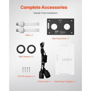 50W 5-Inch UV Light HVAC <b>Air</b> <b>Purifier</b> for Whole House <b>Commercial</b> <b>Purifiers</b> for AC Systems - Product Image 6