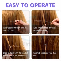 Outils professionnels pour extensions de cheveux, boucles, aiguille à tirer, crochet et perles à fil, kit de micro-liens pour cheveux par Life Care Instr.