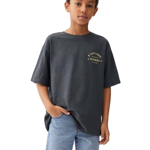 เสื้อยืดพิมพ์ลายกราฟิกด้านหน้าด้านหลังของเด็กเสื้อผ้าแนวสตรีทสำหรับผู้ชายการออกแบบที่ปรับแต่งได้เป็นมิตรกับสิ่งแวดล้อมระบายอากาศ - Product Image 1