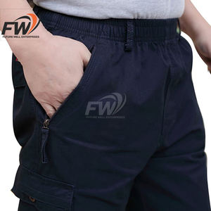 กางเกงขาสั้นคาร์โก้ผู้ชายสไตล์ยุโรปอเมริกัน ผ้าฝ้าย 100% ระบายอากาศได้ดี แห้งเร็ว เหมาะสำหรับฤดูร้อน สวมใส่สบาย ทรงหลวม ซิปหน้า - Product Image 5