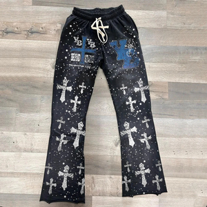 กางเกงวอร์มขาบานทรง Y2K สำหรับผู้หญิง พิมพ์ลาย 3 มิติ ทรงหลวม สไตล์วินเทจ ฮิปฮอป สตรีทแวร์ กางเกงลำลองสำหรับผู้หญิง - Product Image 2