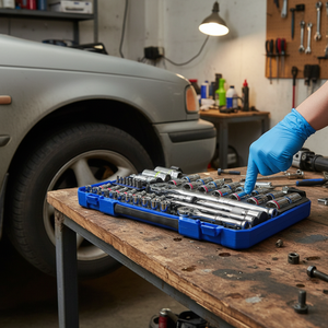 Juego de llaves de vaso con anillo de color de 1/4" y 1/2", 60 piezas - Product Image 1